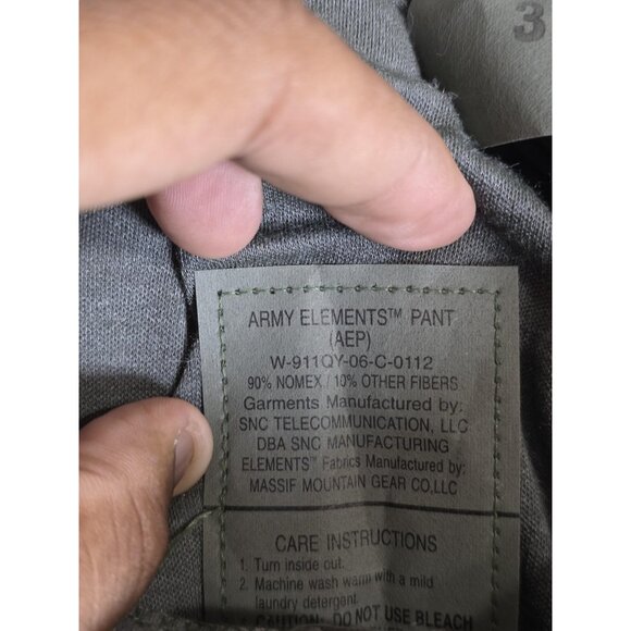 Massif Army Elements Pant AEP Mens Large ACU Camo Nomex Flame Resistant UCP - Picture 8 of 10